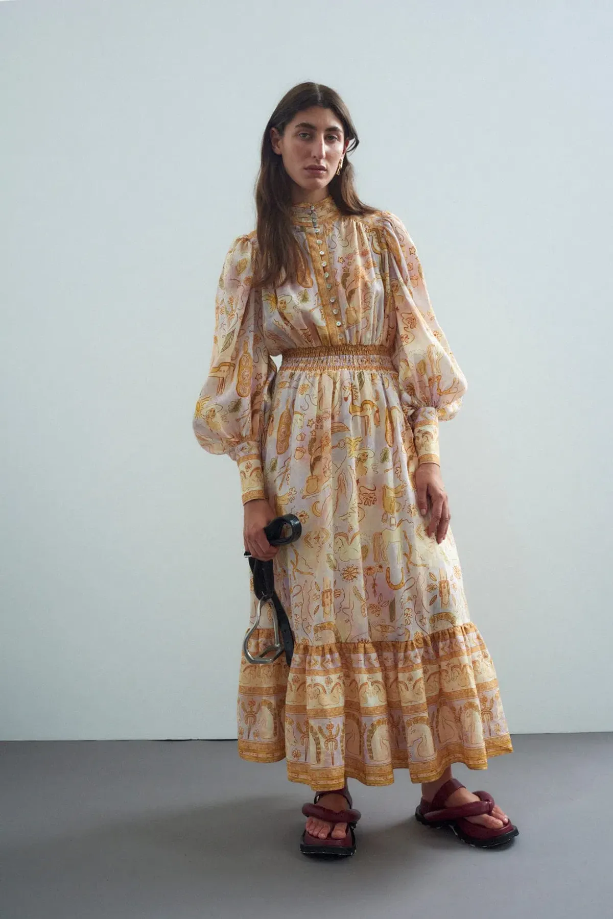 Alemais Solitaire Midi Dress Print Size 12 for rent on The Volte - main image
