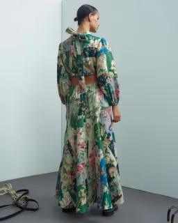 Alemais Loretta Patchwork Midi Dress Print Size AU 12 for rent on The Volte - image 2