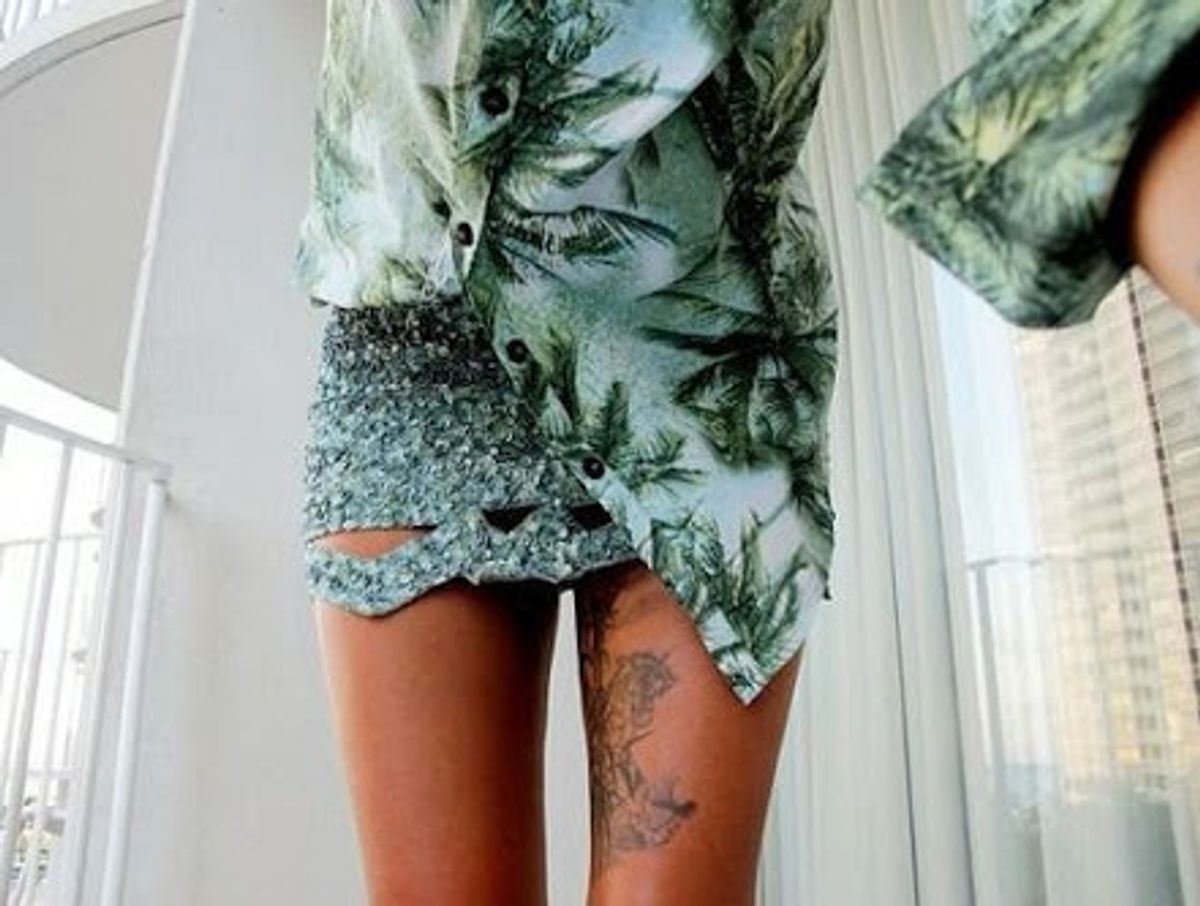 Aje Catara Mini Skirt Green Size 10 - Image 1
