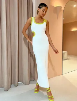 Sir The Label Evalina Cut Out Dress White Size AU 6 for rent on The Volte - image 2