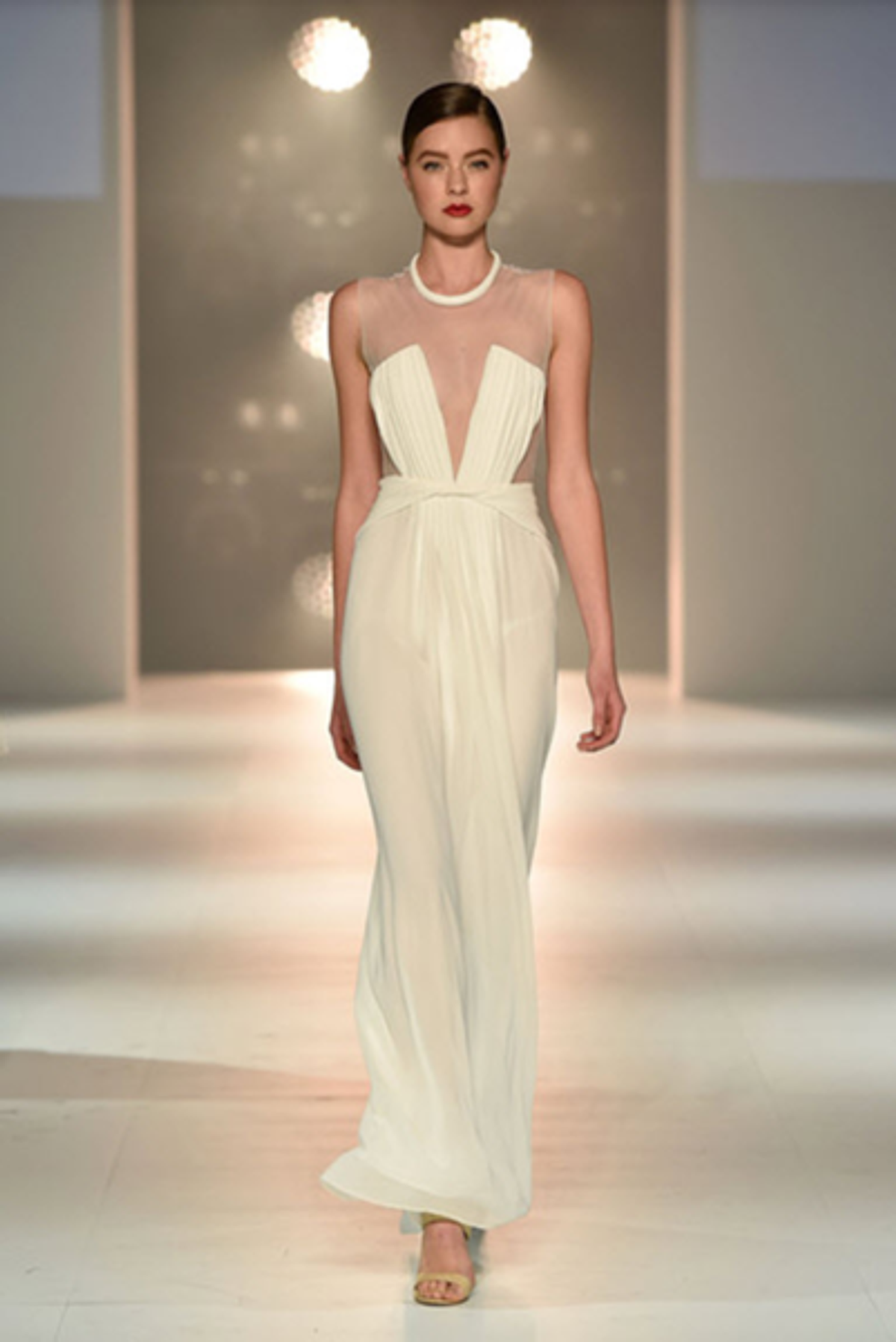 Carla Zampatti Birth Of Venus Dress White Size 6 for rent on The Volte - main image