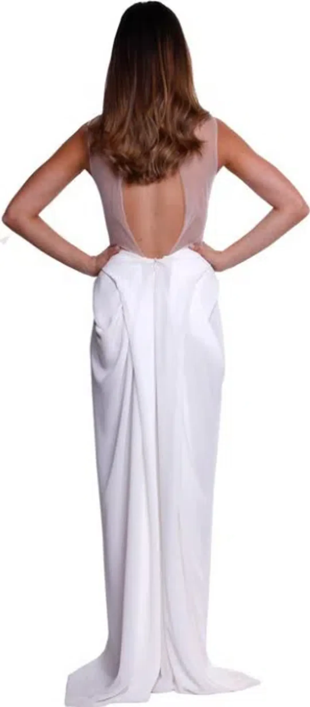 Carla Zampatti Birth Of Venus Dress White Size 6 for rent on The Volte - main image