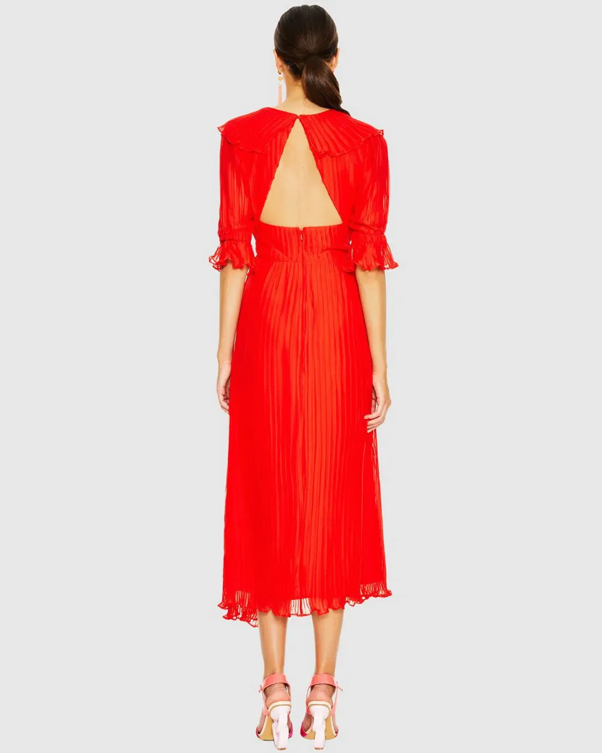 Talulah Sweet Sugar Midi Dress Red Size 8 - Image 3