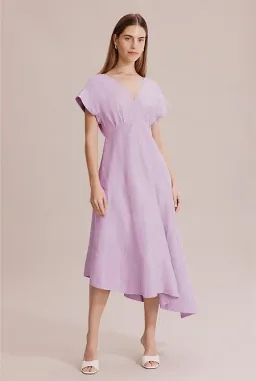 Country Road Panelled Midi Dress Lilac Size 8 for rent on The Volte - image 1