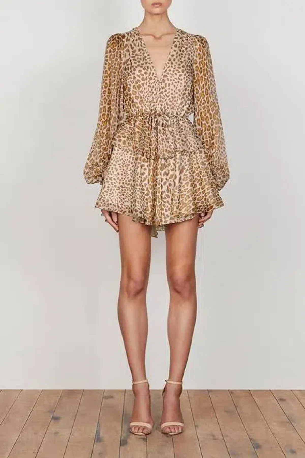 Shona Joy Ghetty Dress Leopard Print Size 8 - Image 1