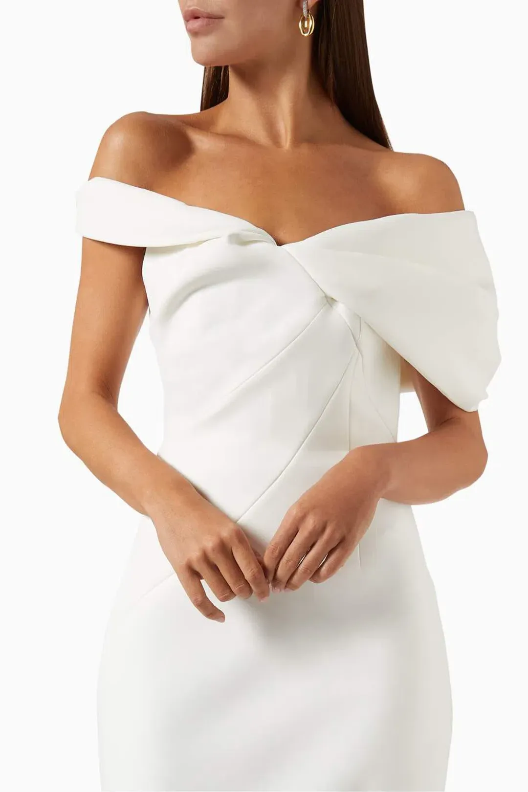 Rachel Gilbert Matteo Dress Ivory Size 8 for rent on The Volte - main image