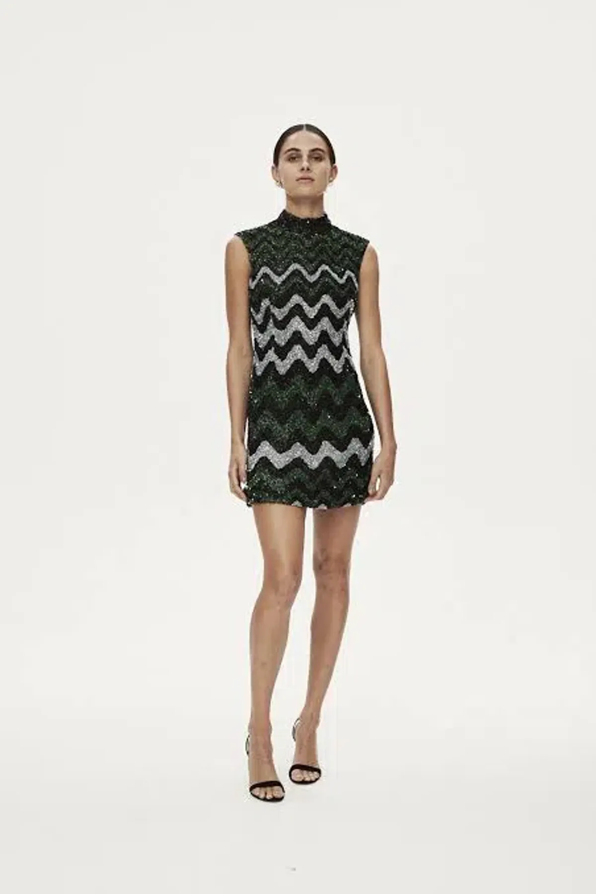 Rachel Gilbert Callum Mini Dress Multi Sequin Size 2/AU 10 - Image 1