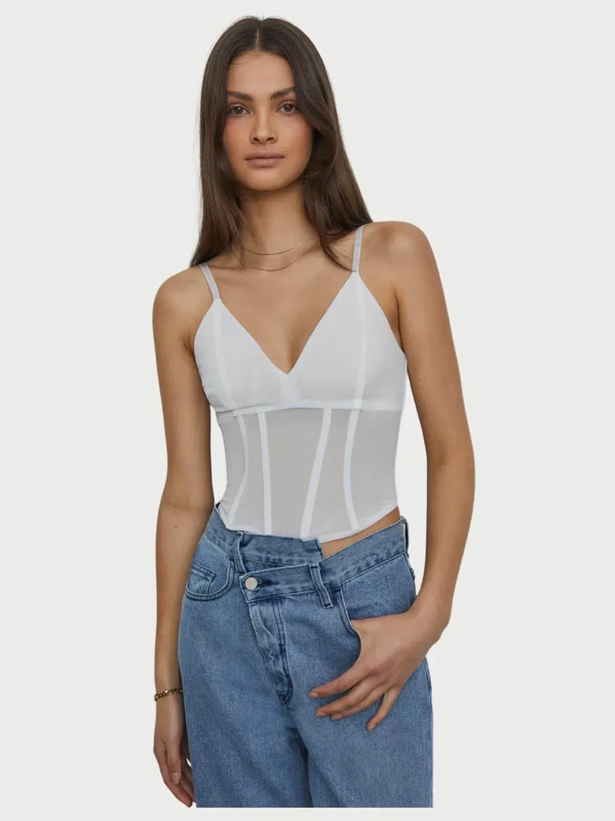 Viktoria and Woods Omega Bustier White Size 0/Au 6 - Image 1
