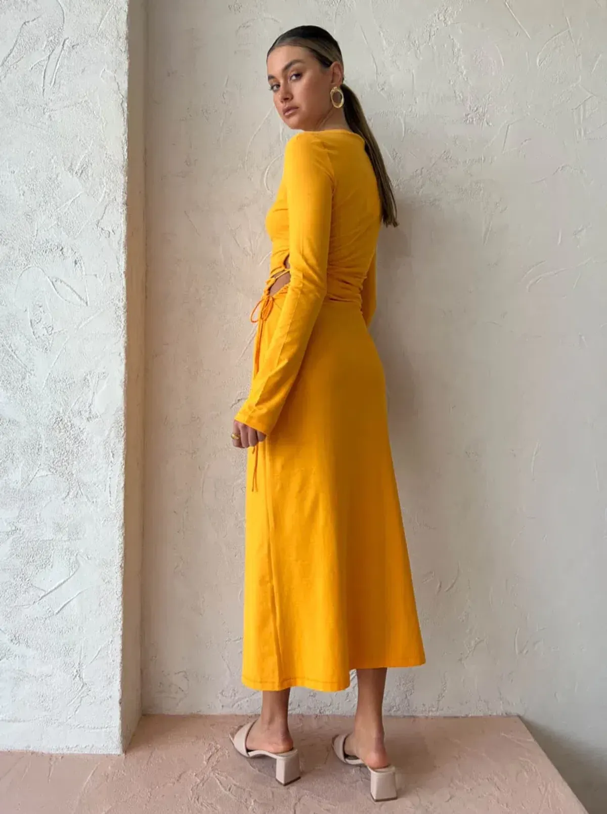 Camilla And Marc Alexandre Midi Dress Marigold Size 10 - Image 5