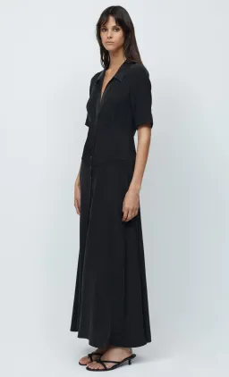 Bec & Bridge Helena Silk Short Sleeve Maxi Dress Black Size 10 for rent on The Volte - image 2