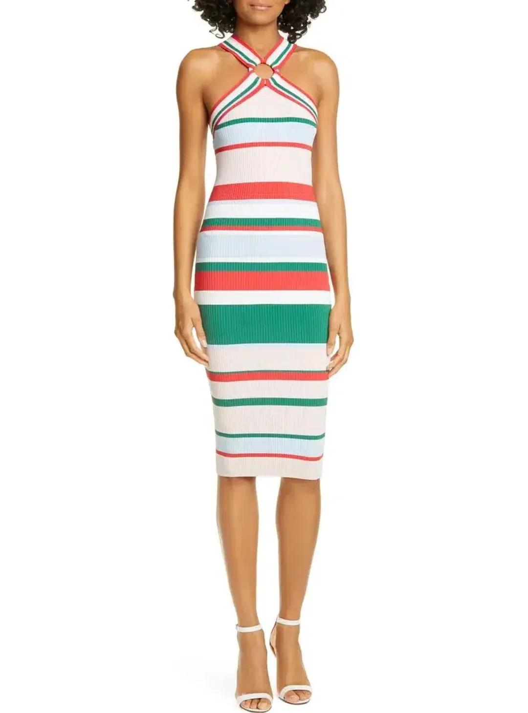 Ted Baker Lyndiaa Tutti Frutti Body Con Sweater Dress Multi Size 8 for rent on The Volte - main image