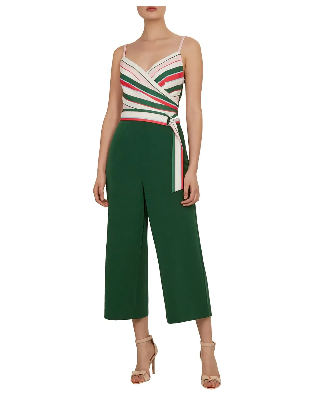 Ted Baker Jordin Tutti Frutti Stripe Jumpsuit in Multi Size 8 for rent on The Volte - main image