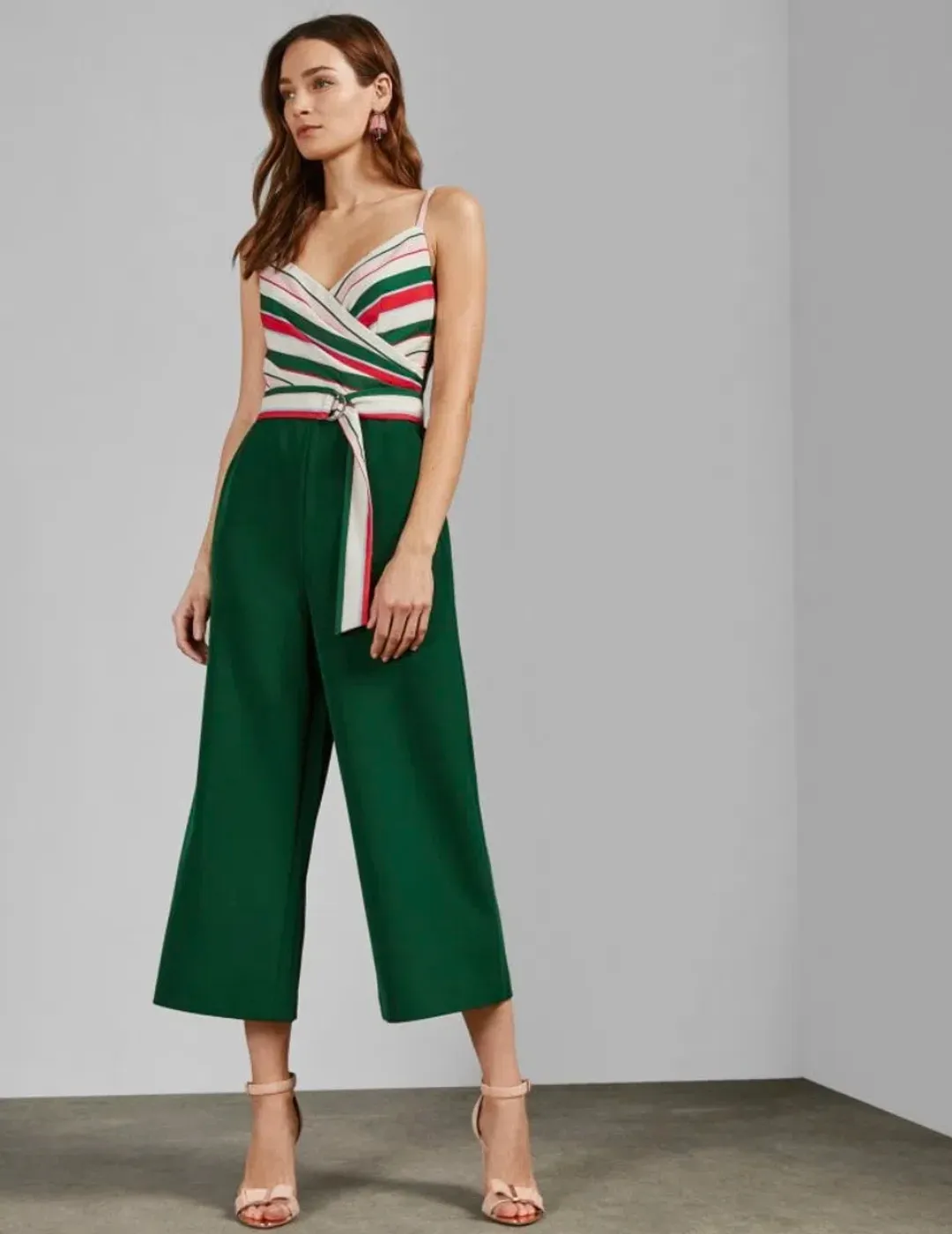 Ted Baker Jordin Tutti Frutti Stripe Jumpsuit in Multi Size 8 for rent on The Volte - main image