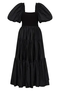 Aje Casa Puff Sleve Midi Dress Black Size 12 for rent on The Volte - image 4