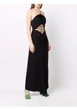 Christopher Esber Lattice Waist Tie Dress Black Size 12 for rent on The Volte - image 2