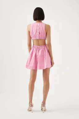 Aje Voyage Braided Cut Out Mini Dress Pink Size 6 for rent on The Volte - image 3