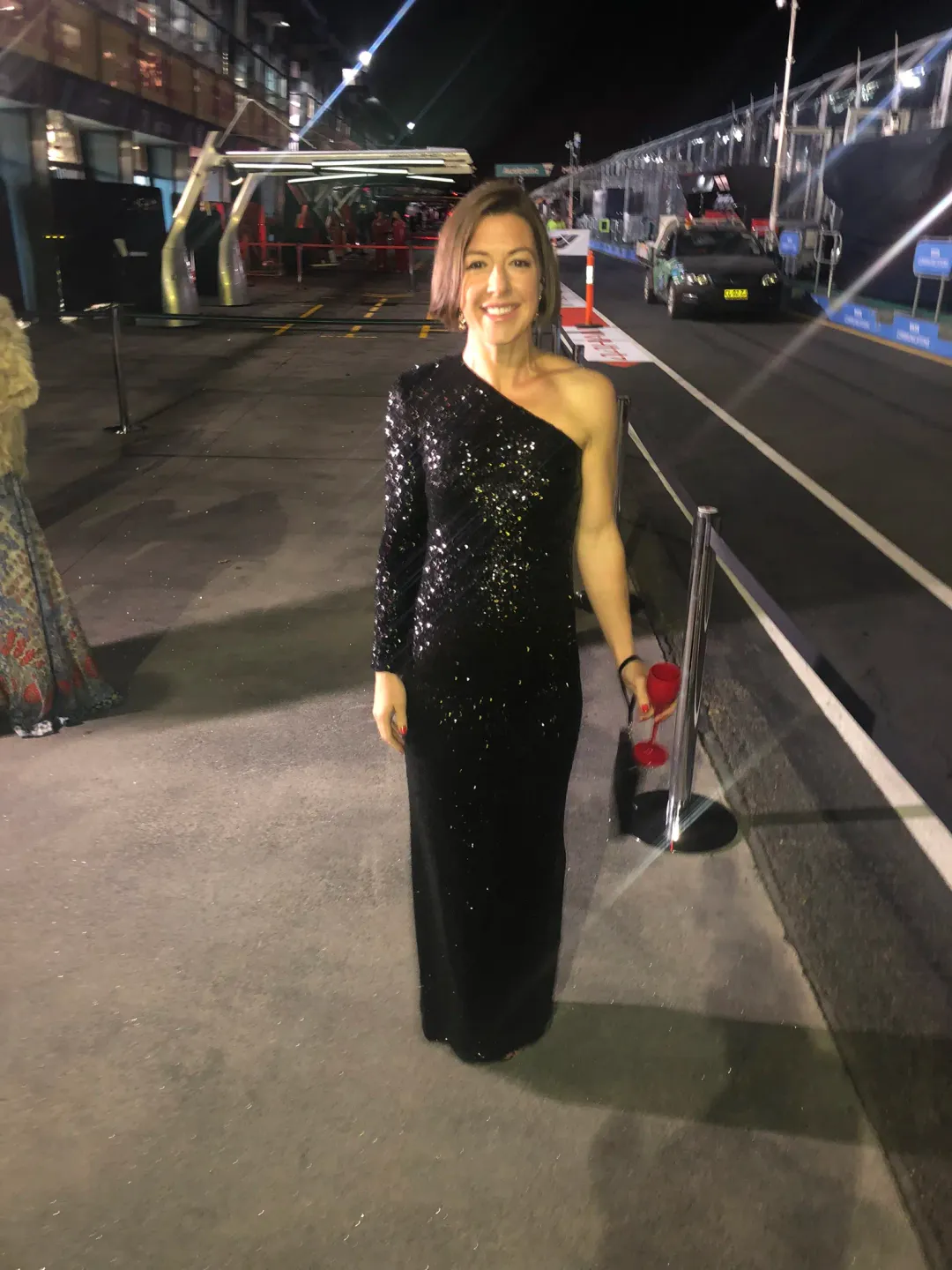 Carla Zampatti Midnight In Paris Sequin Gown Black Size AU 6 for rent on The Volte - main image