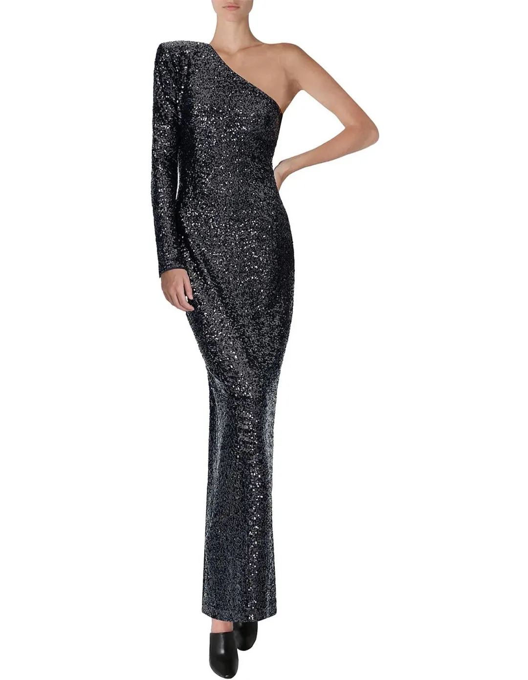Carla Zampatti Midnight In Paris Sequin Gown Black Size AU 6 for rent on The Volte - main image