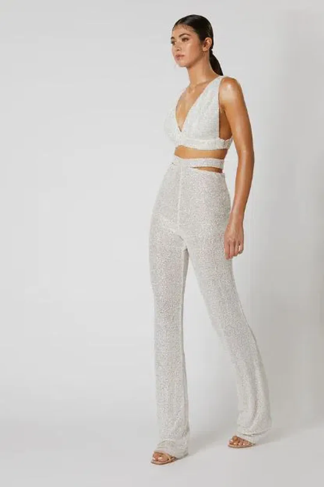 Winona Husk Top & Pant Set White Size 8 for rent on The Volte - main image