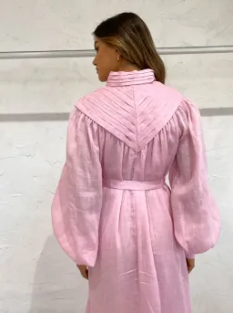 Alemais Halcyon Midi Dress In Candy Pink Size AU 8 for rent on The Volte - image 5