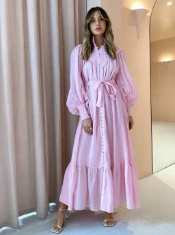 Alemais Halcyon Midi Dress In Candy Pink Size AU 8 for rent on The Volte - image 7