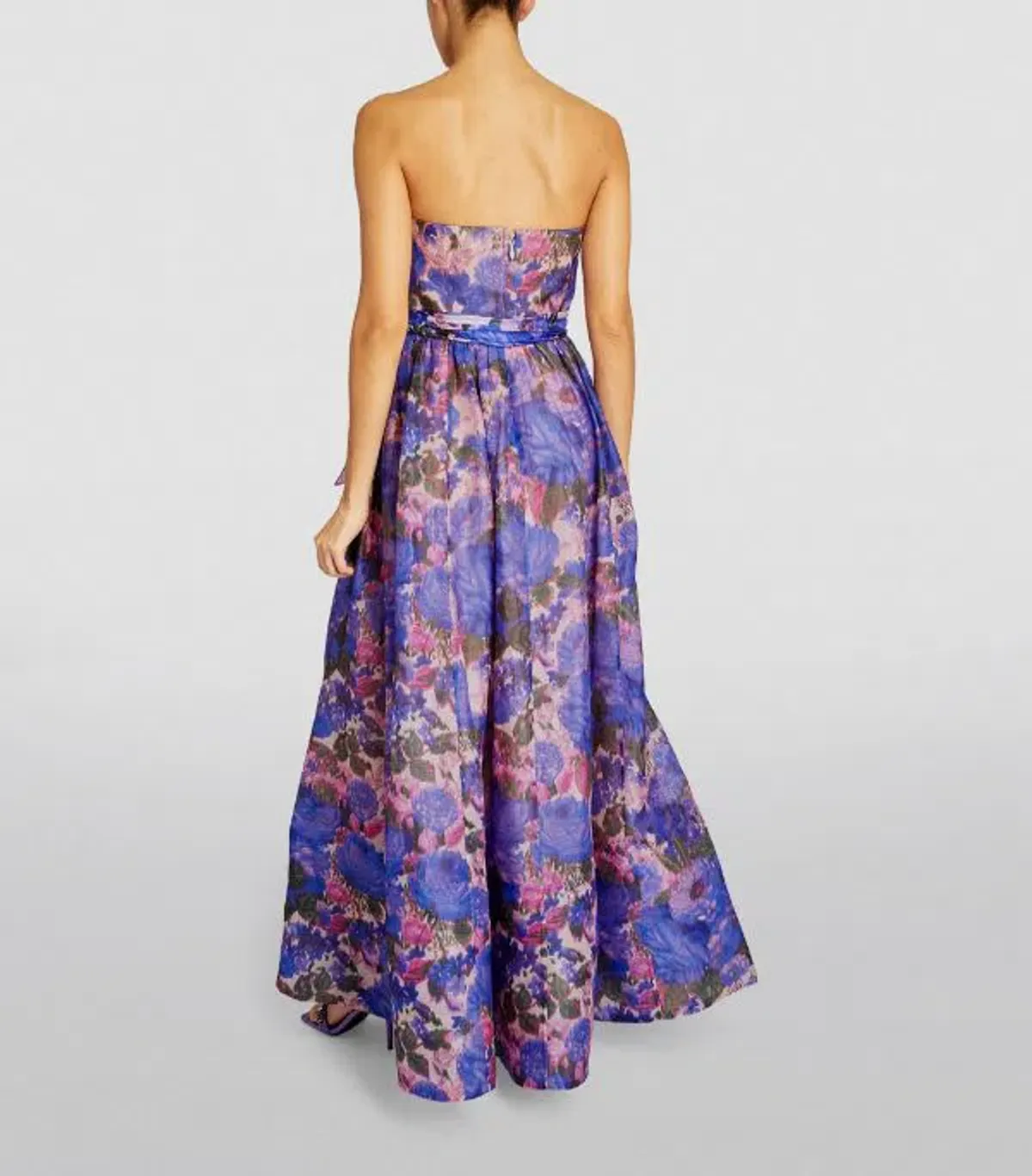 Zimmermann High Tide Strapless Dress Purple Ikat Size 0/Au 8 - Image 3