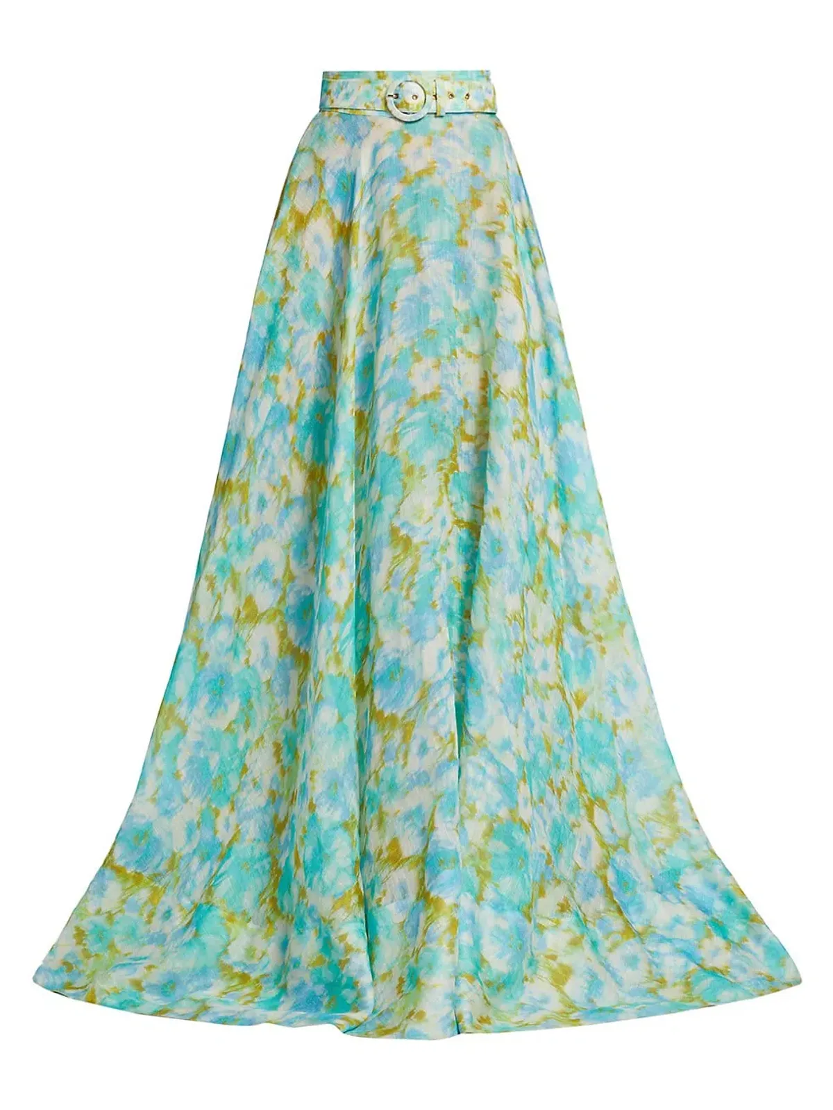 Zimmermann High Tide Twist Crop Bodice And Skirt Set Aqua Ikat Size 0/Au 8 - Image 3