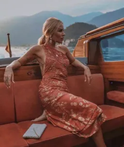 Sir The Label Florentine One Shoulder Pleated Midi Dress Print Size 3 / AU 12 for rent on The Volte - image 2