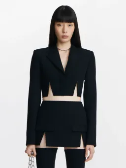Dion Lee Split Hem Mini Skirt Black Size 6 for rent on The Volte - image 1