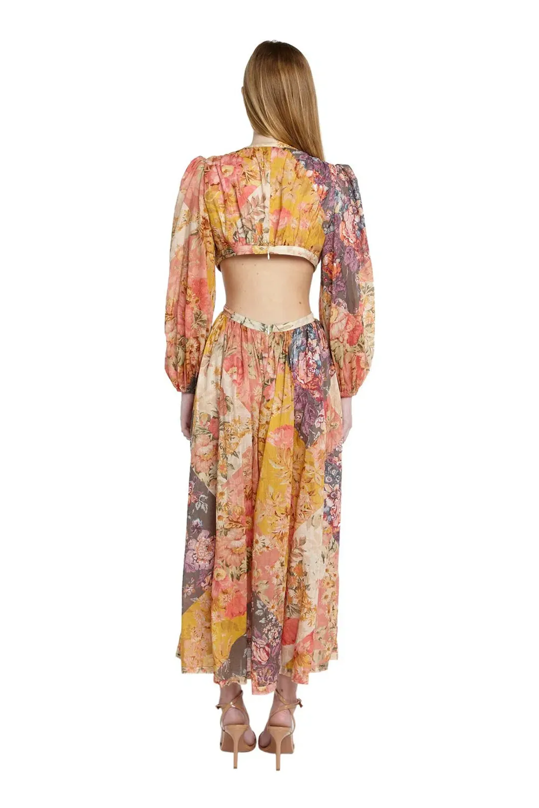 Zimmermann Pattie Patchwork Long Dress Patch Floral Size 1 /Au 10 for rent on The Volte - main image