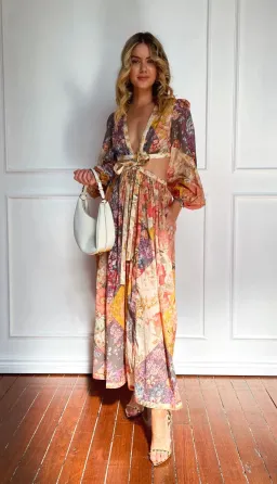 Zimmermann Pattie Patchwork Long Dress Patch Floral Size 1 /Au 10 for rent on The Volte - image 2
