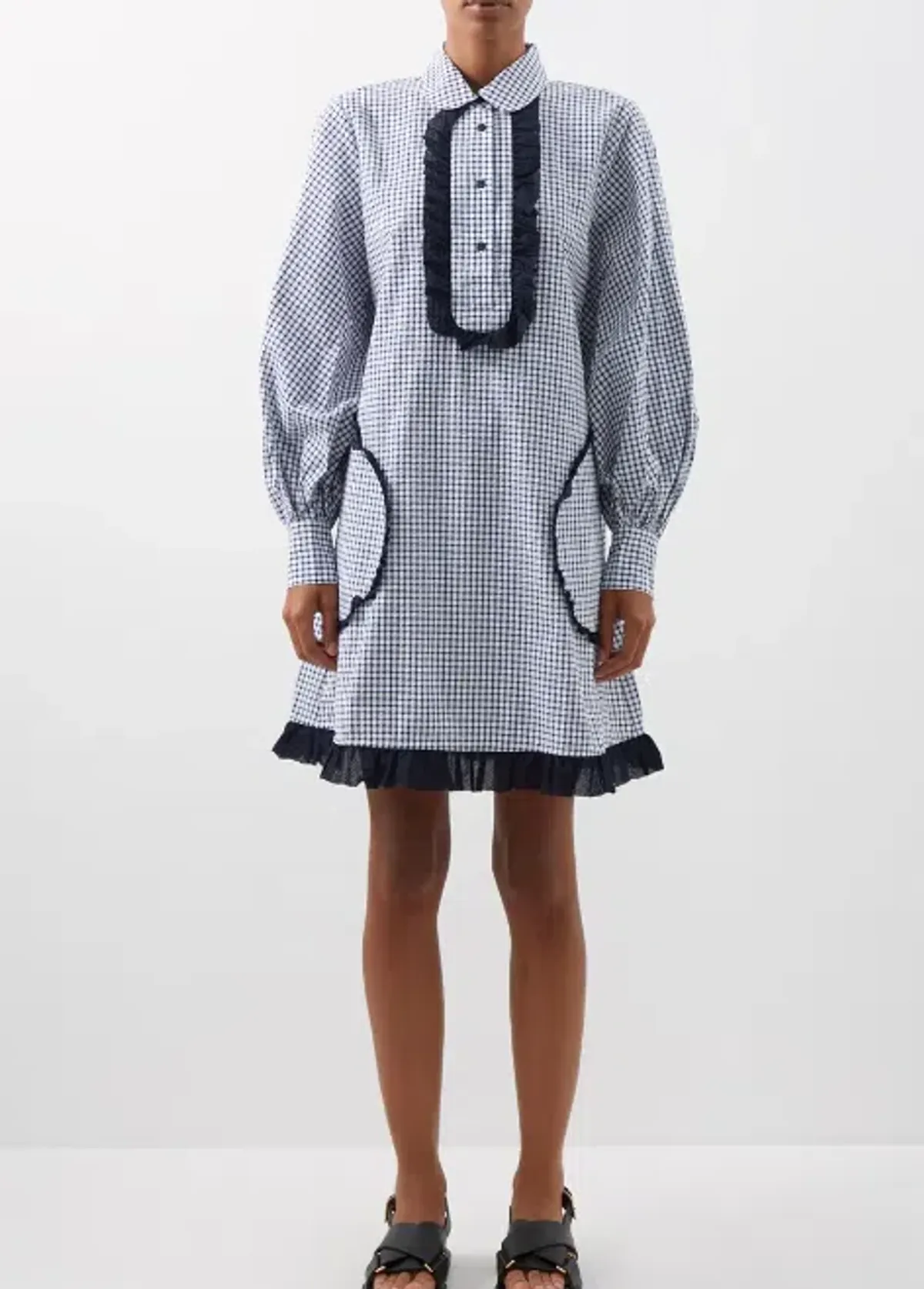 Lee Mathews Olive Mini Shirt Dress Print Size 16 for rent on The Volte - main image