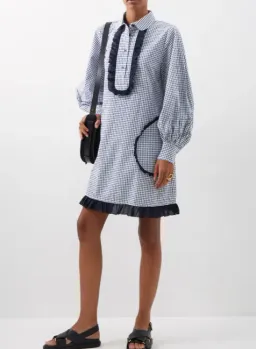 Lee Mathews Olive Mini Shirt Dress Print Size 16 for rent on The Volte - image 2