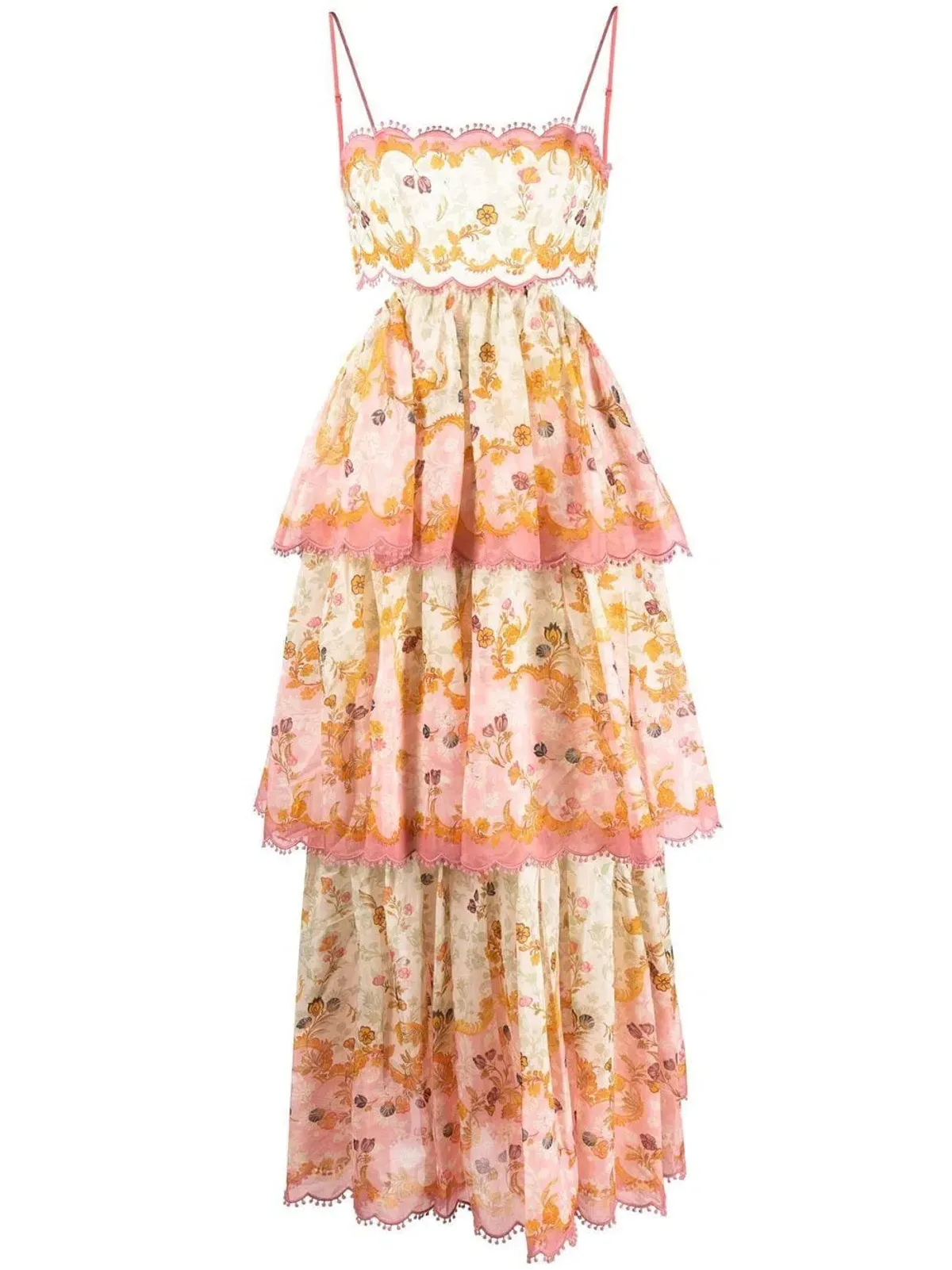 Zimmermann Laurel Frill Midi Dress Floral Size 1 / Au 10 - Image 5