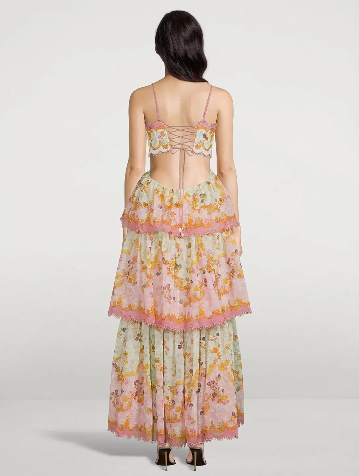 Zimmermann Laurel Frill Midi Dress Floral Size 1 / Au 10 - Image 2
