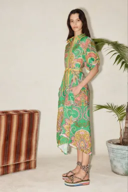 Alemais Marion Shirt Dress Green Size 14 for rent on The Volte - image 2