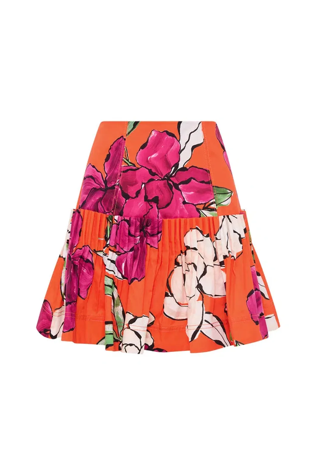 Aje Niki Vivid Camellia Pleated Mini Skirt Floral Size S / AU 8 for rent on The Volte - main image