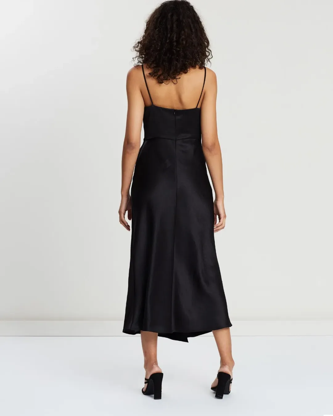Bec & Bridge Gabrielle V Midi Dress Black Size AU 12 for rent on The Volte - main image