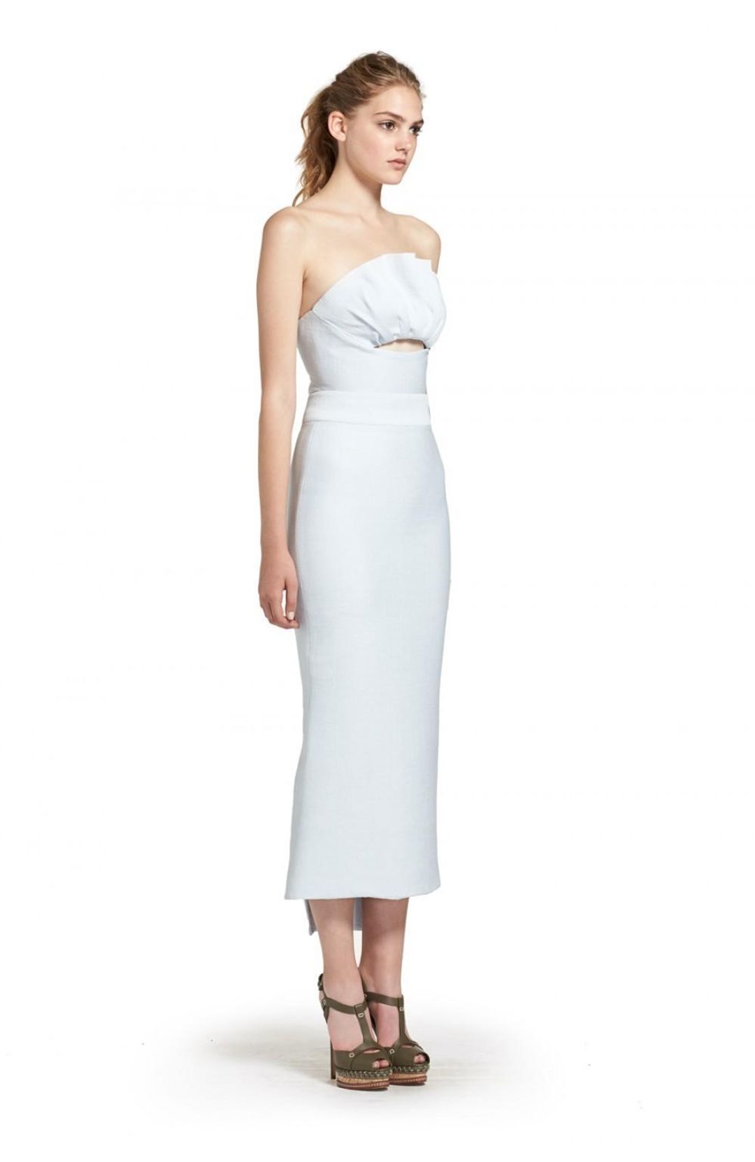 Maticevski blue emulate bustier and skirt size 6 for rent on The Volte - main image