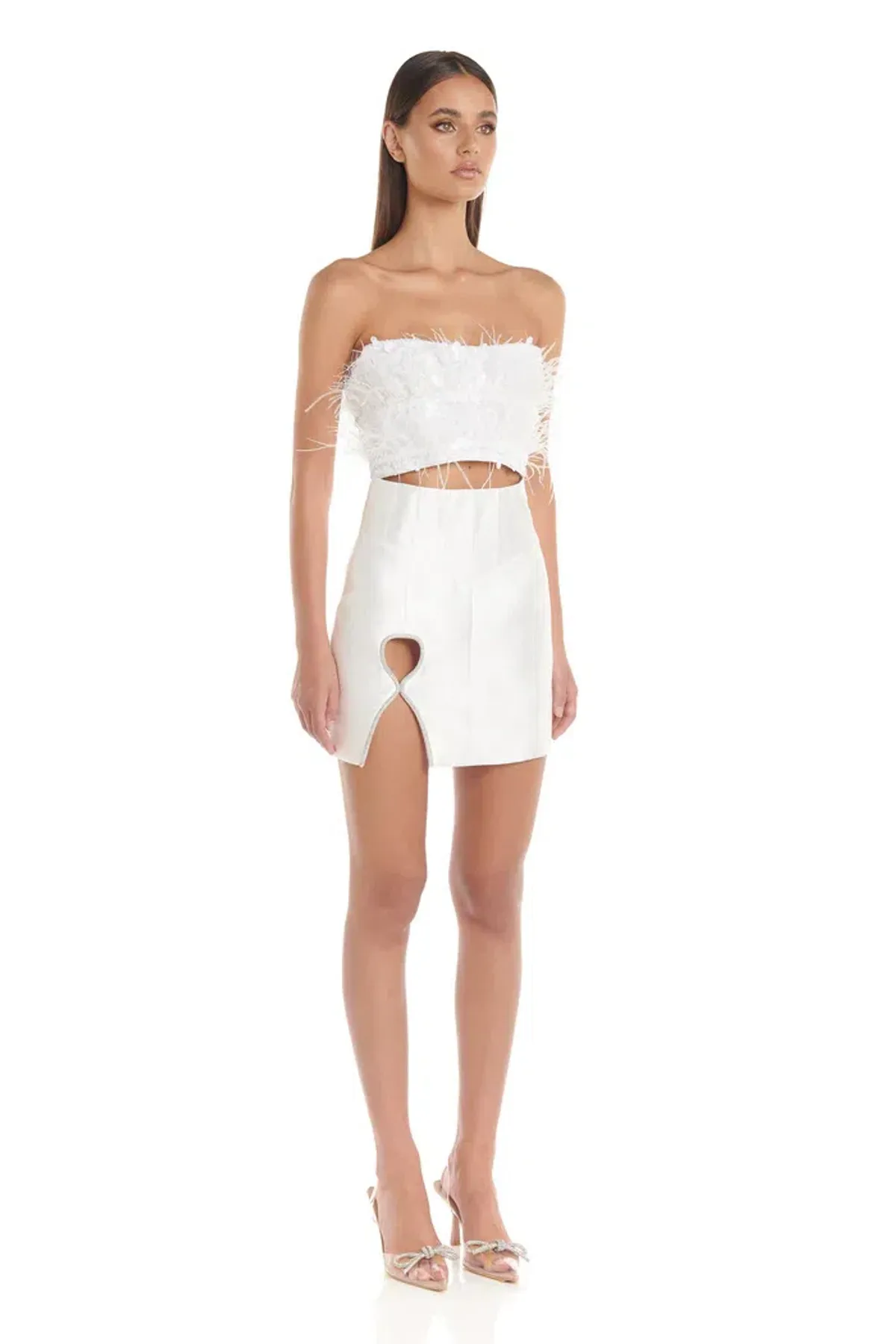 Eliya The Label Simone Skirt And Heather Top White Small / AU 8 - Image 1