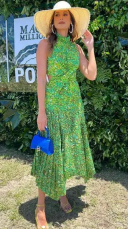 Alemais Phyllis Twist Dress Green Size AU 12 for rent on The Volte - image 3