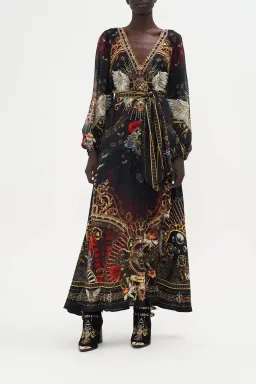 Camilla Robbie Williams 'Do I Entertain You" V Neck Belted Dress Print Size 14 for rent on The Volte - image 1