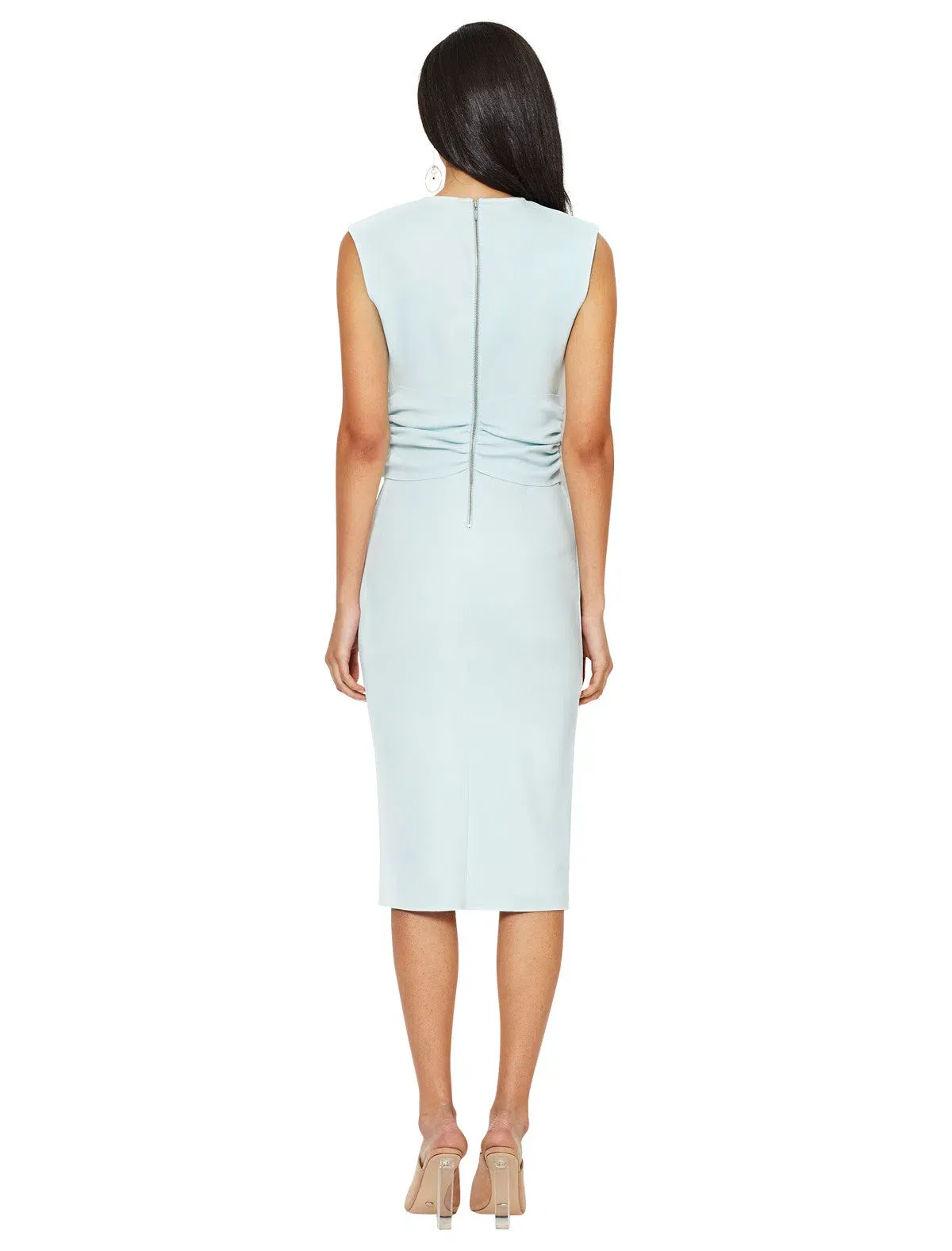 Bec & Bridge Salt Lake Wrap Dress Ice Blue Size 8 - Image 3