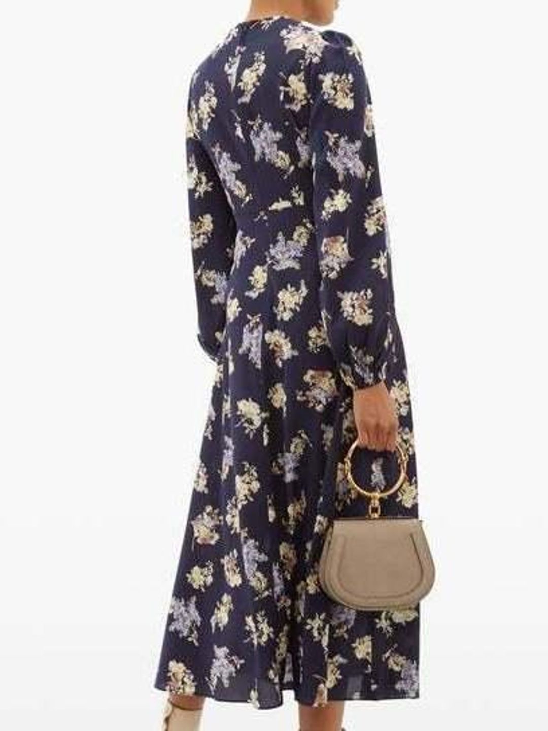 Zimmermann Sabotage Silk Rouched Midi Dress Ditsy Floral Size 8 for rent on The Volte - main image