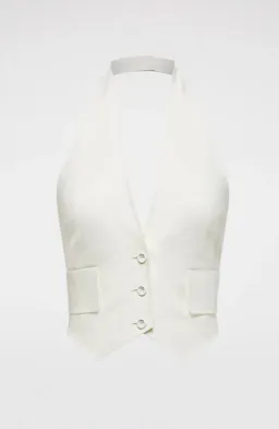 Scanlan Theodore Double Cotton Waistcoat and Trousers Set Alabaster Size 8 for rent on The Volte - image 6