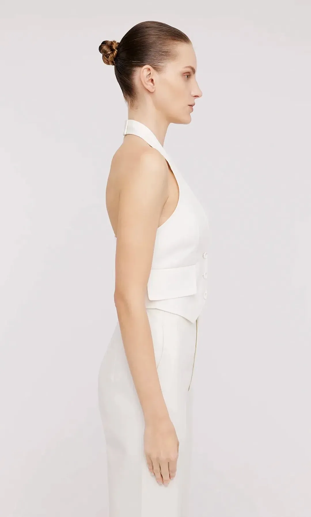 Scanlan Theodore Double Cotton Waistcoat and Trousers Set Alabaster Size 8 for rent on The Volte - main image