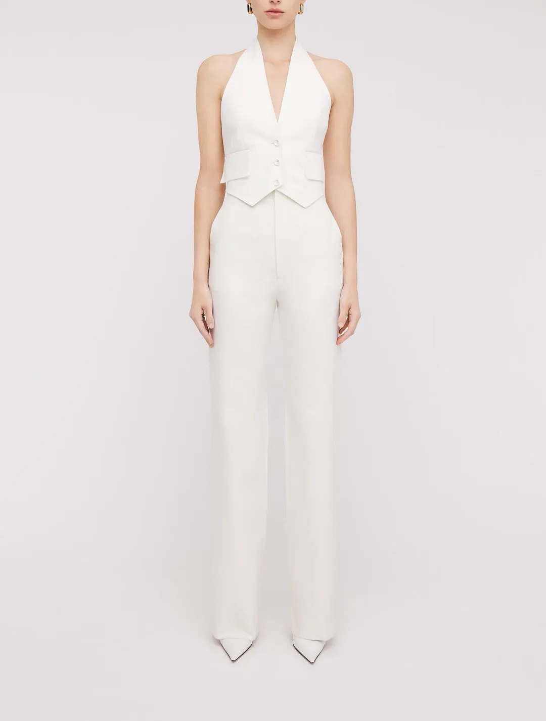 Scanlan Theodore Double Cotton Waistcoat and Trousers Set Alabaster Size 8 for rent on The Volte - main image