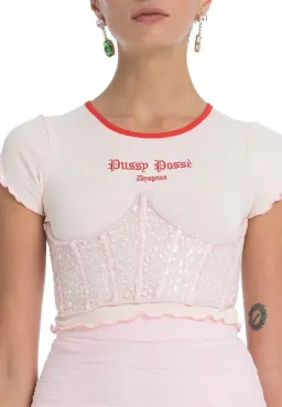 Dyspnea Ta Ta Bodice Pink Size M/Au 10 for rent on The Volte - image 4