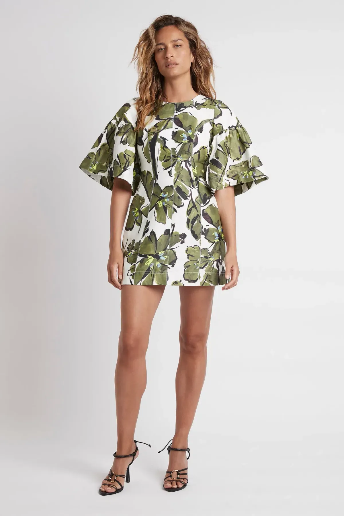 AJE - RARE - Oasis Cut Out Mini Dress Olive Leaf - Size 8 - Image 1
