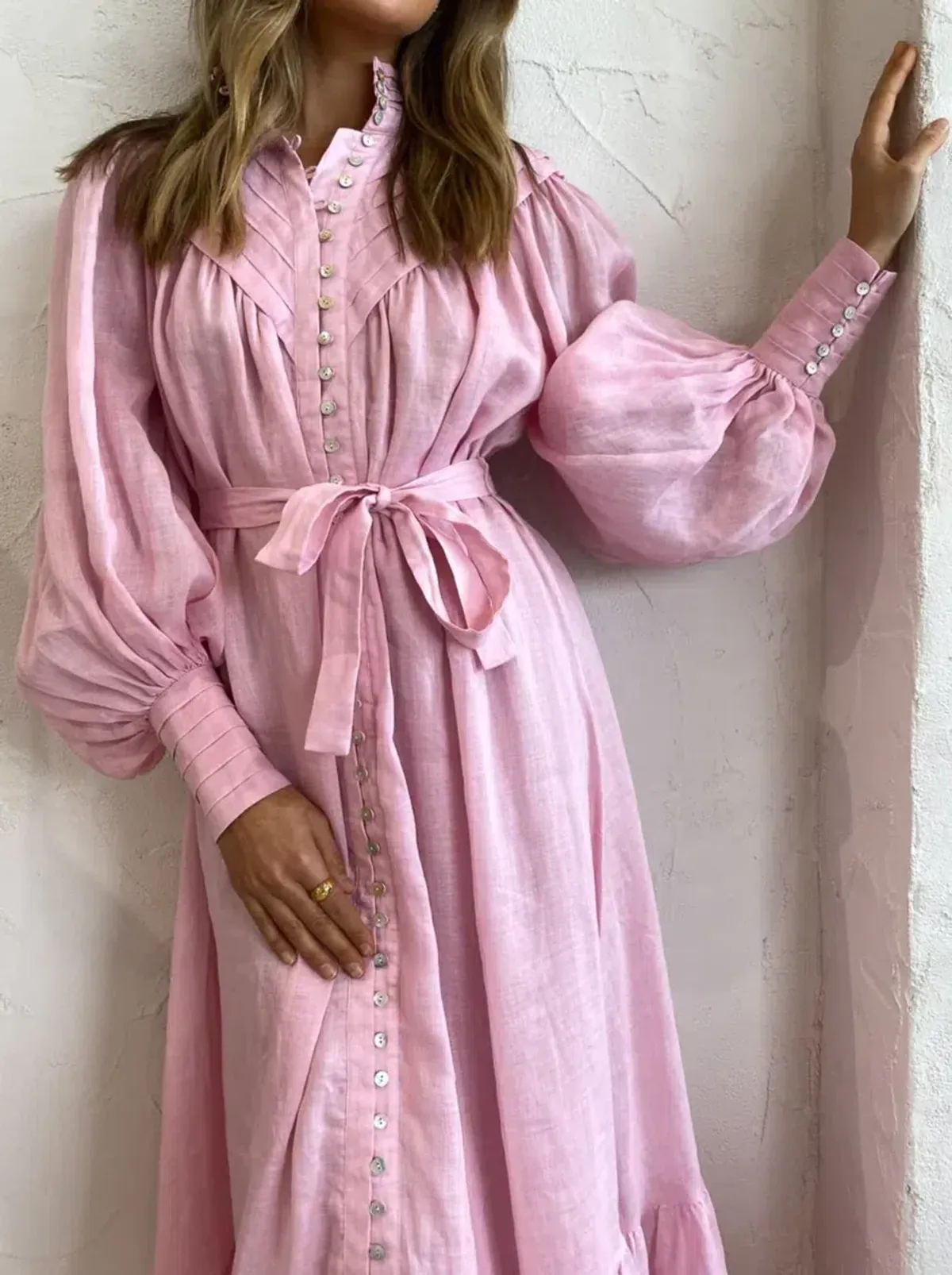 Alemais - Halycon Dress Pink - Size 6 - Image 2